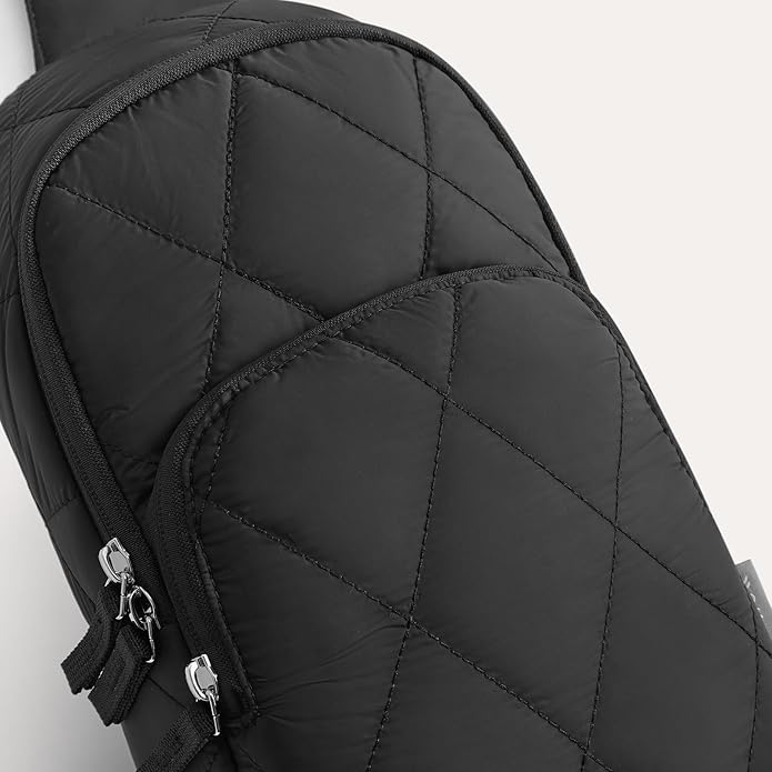 G4Free Sling Bag for Women, Casual Quilted Puffer Crossbody Purse Lightweight Fanny Packs for Daily Travel Work