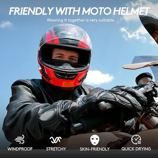 Neck Gaiter Bandana Face Mask: 6 Pack Cooling Gator Mask Ski Neck Scarf Breathable Face Cover Balaclava