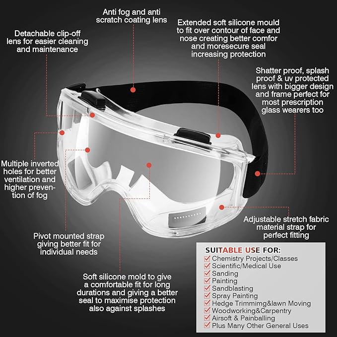 Gas Masks Survival Nuclear and Chemical - Reusable Full Face Respirator Gas Mask with Activated Carbon Filter
