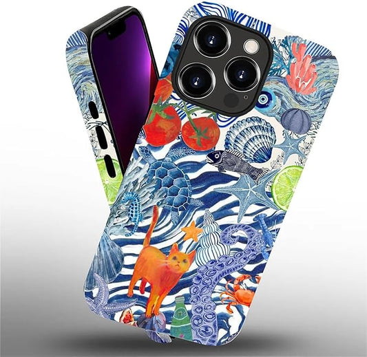 Case for iPhone 13 Pro,Leopard Cherry Shell Aesthetics for Woman Men Full Body Protective Cover Shockproof 2 in 1 Silicone + Hard PC Case for iPhone 13 Pro