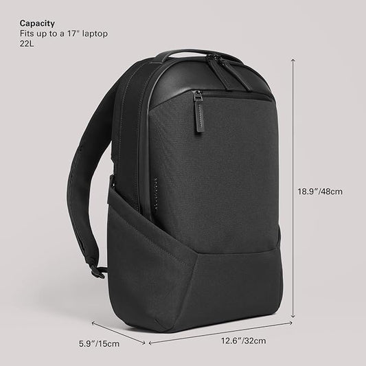 Troubadour Apex 3.0-22L Premium Laptop Backpack - Ergonomic & Water Resistant - Designed for Work and Travel - Basalt