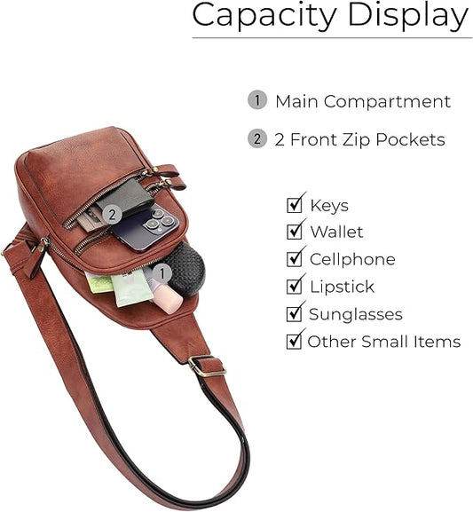 JESSIE & JAMES Jeannie Unisex Multi-Pocket Concealed Carry Sling Bag Crossbody Backpack Purse