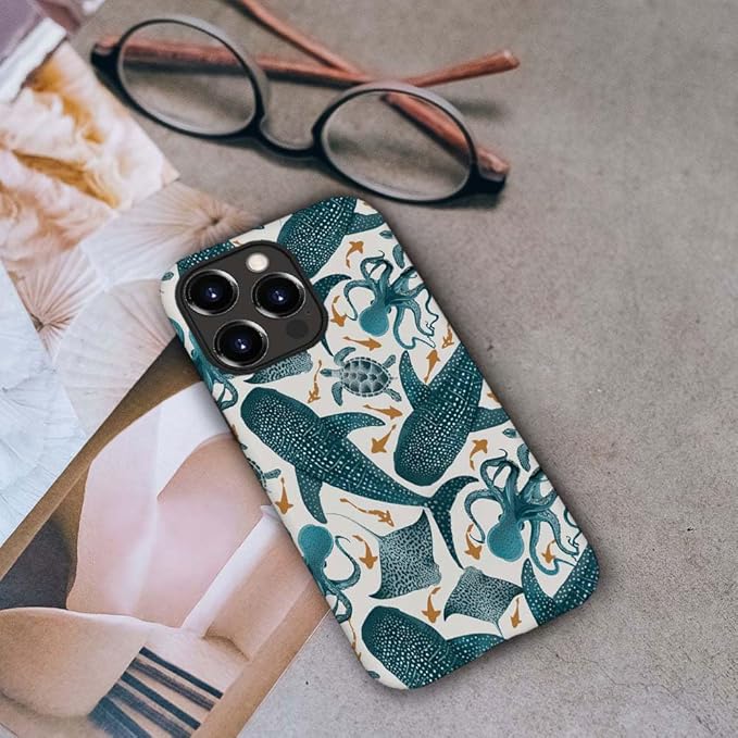 DAIZAG Case Compatible with for iPhone 11 Pro Max,Octopus Turtle Manta Ray Whale Phone Case for iPhone 11 Pro Max for Girl Women Boy Men