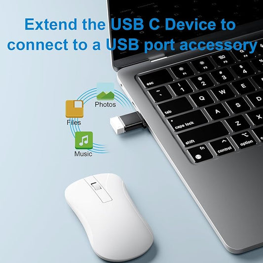 USB C to USB A Adapter 6 Pack,USBC to USB Adapter,TypeC Male USBA Female 3.0 Adaptor,USBC OTG Adapters for iPhone 16 15,MacBook Pro,iPad,Samsung Galaxy,Black