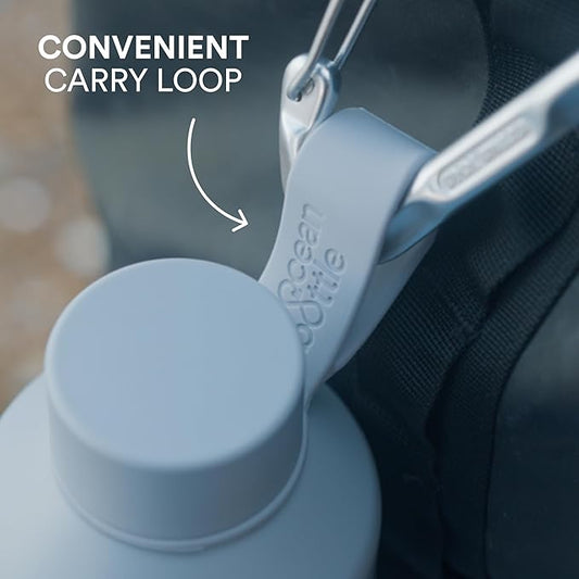 Ocean Bottle Big 34 oz | Stainless Steel Water Bottle | Reusable & Sustainable | Keeps Drinks Cold & Hot | Eco Friendly Gift (Sand Stone)