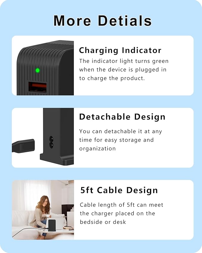 VPSUN USB Charger 6 Port 50W Multi USB Tower Charging Station for Multiple Devices iPhone 15/14/14 Pro/14 Pro Max/13 Pro/13 Pro Max/Android/Samsung/Tablet,etc (Black, 50W)