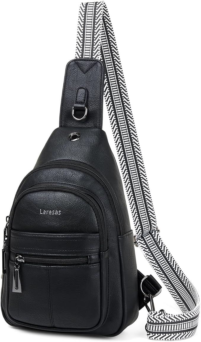 Sling Bag for Women Crossbody Purse Leather Crossbody Bag Fanny Pack Chest Pack for Travel Everyday Vacation