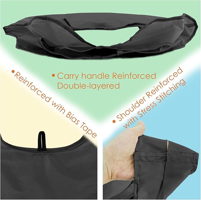 BeeGreen Black and Grey Reusable Grocery Bags Bulk 10 Packs, Kitchen Reusable Shopping Bags 50LBS Large, Machine Washable Durable, Easily Foldable in a Storage Bag