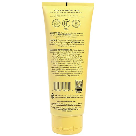 SweetSpot Labs pH Balanced Wash, Gentle Vanilla Blossom Scent, with Shea Butter and Aloe Vera, Sulfate Free, 8 oz (Pack of 3)