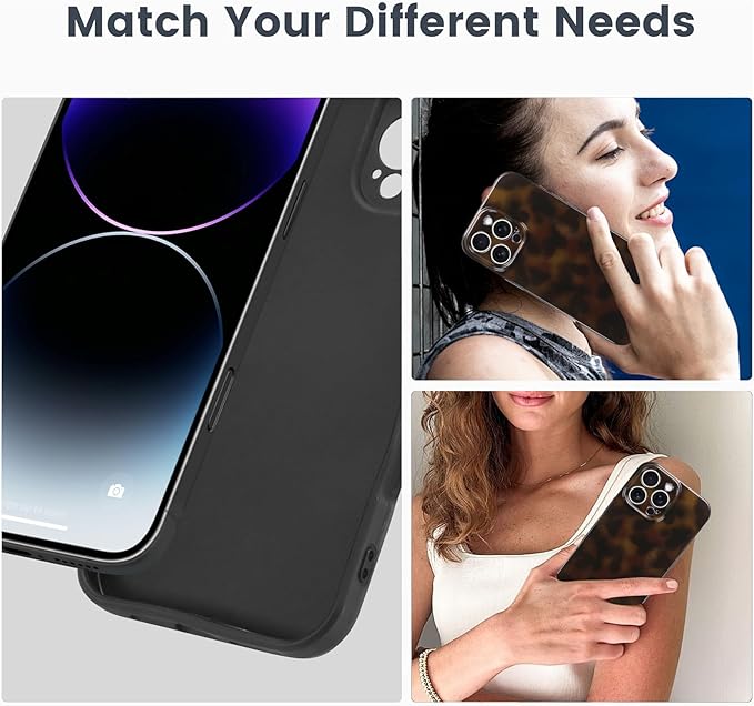 Phone Case for iPhone 14 Pro Max Cute Stylish Leopard Aesthetic Tortoise Amber Design Slim Shockproof Translucent Matte Brown Clear Case for iPhone 14 Pro Max, Deep Tortoise Print