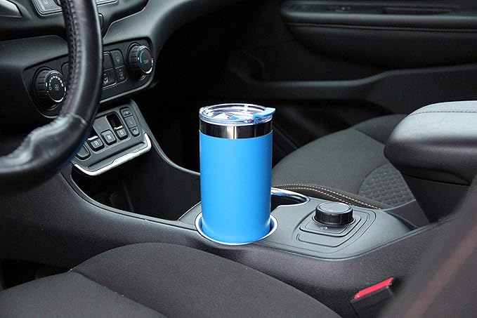 Drinco - 20 oz Stainless Steel Tumbler | Double Walled Vacuum Insulated Mug With Lid, 2 Straws, For Hot & Cold Drinks (20oz Royal Blue, 20oz)