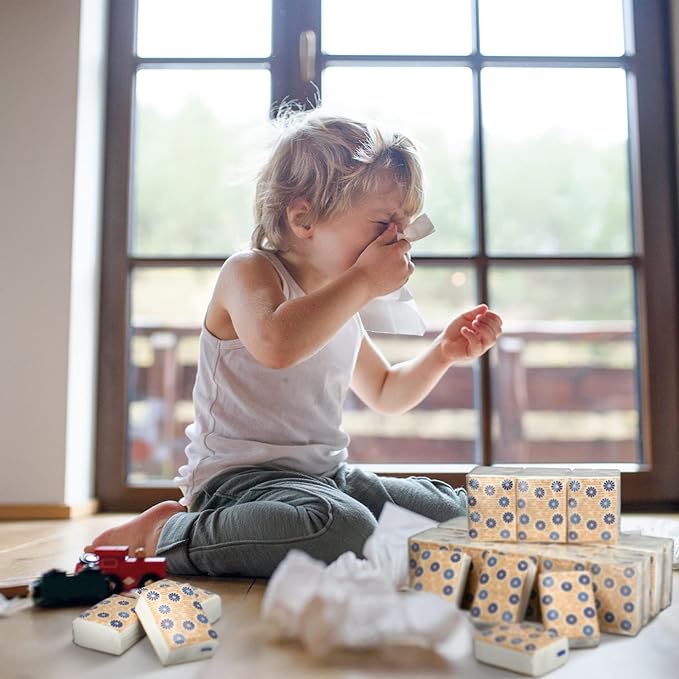 Therwen 100 Pack Pocket Tissues Travel Packs Bulk 1000 Sheet Mini Tissues Bulk 3 Ply Small Travel Size Paper Individual Pocket Size (Flower)