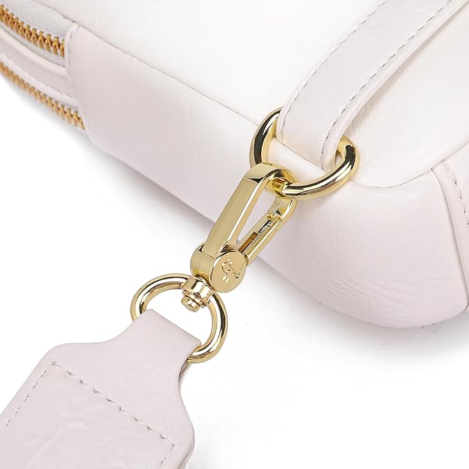 INICAT RFID Blocking Sling Bag Leather Crossbody Bags for Women Fanny Pack Cross Body for Woman Chest Bag for Travel 1.9L