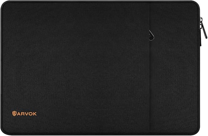 ARVOK 13 13.3 14 Inch Laptop Sleeve Case for 2024 MacBook Air 13-inch/Water-Resistant Notebook Computer Pocket Briefcase Carrying Bag Pouch Skin Cover for HP/Dell/Asus/Acer, Black