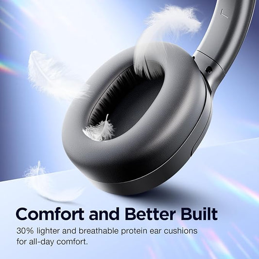 Upgrade Pro‑Level Hybrid Active Noise Cancelling Headphones with HD Sound, Wireless Bluetooth Headphones Over The Ear Unequaled Comfort, Vivid Deep Bass, for Home Office Travel Birthday Gift
