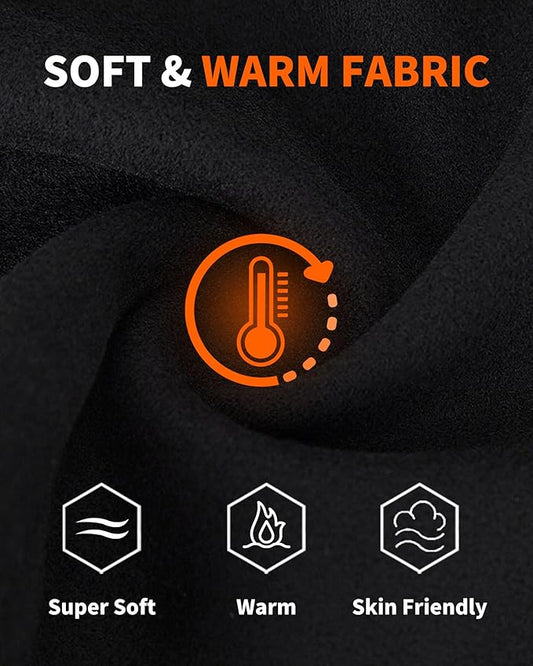 Lightweight Fleece-Lined Balaclava Ski Mask for Men & Women – Windproof, Snow-Proof & UPF 50+ Thermal Face Cover with Reflective Logo, Cold Weather Gear for Skiing, Snowboarding, Cycling & Motorcycle