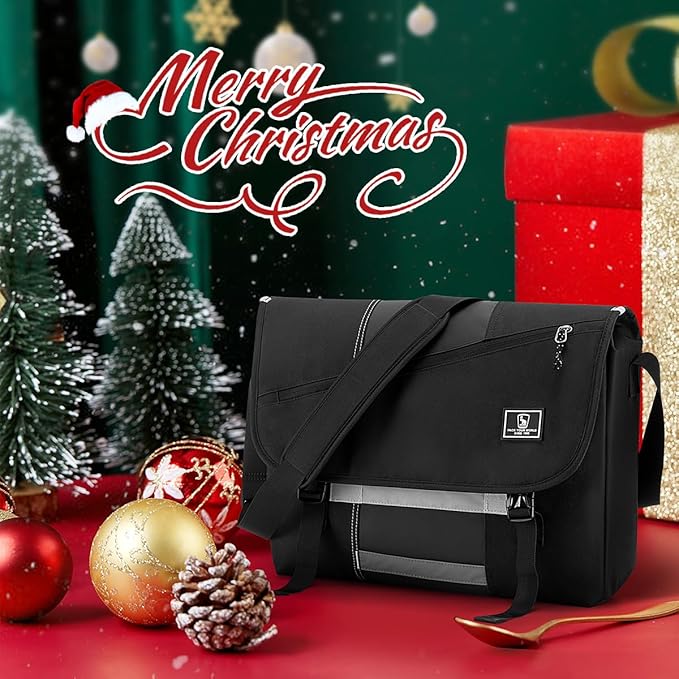 OIWAS Messenger Bag for Men, 14 Inch Laptop Crossbody Bags Women Casual Satchel Shoulder Bag College Travel Office Briefcase