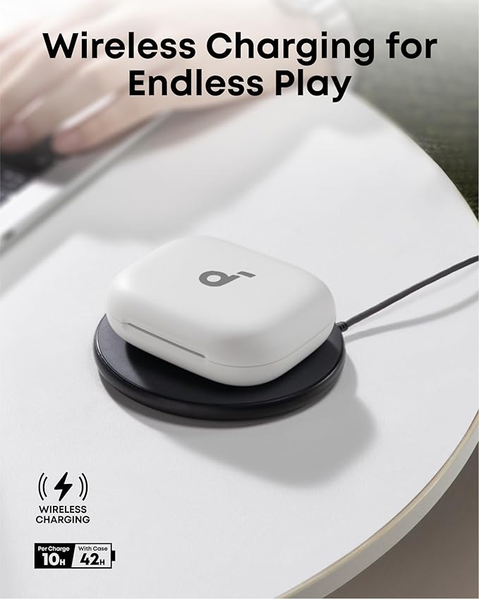 soundcore AeroFit 2 by Anker, Open-Ear Headphones, Translation Earbuds Real Time, 4 Adjustable Positions for Every Ear Size, 2x Richer Bass, Hi-Res, 42H Playtime, IP55,AI Clear Calls,Wireless Charging