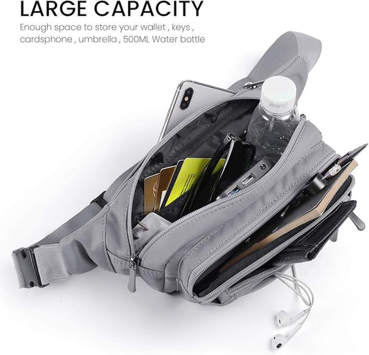 CXWMZY Fanny Packs For Women & Men Waist Pack Hip Bum Bag with Multi-Pockets Large Capacity Waterproof Casual Bum Bag for Disney Traveling Casual Cycling Running Hiking