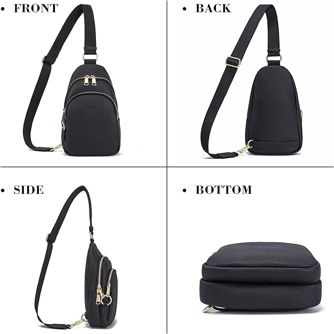 Haytijoe Crossbody Bags for Women Leather Sling Bag Anti-theft Cross Body Bag Travel Sling Purse Chest Bags Fanny Packs