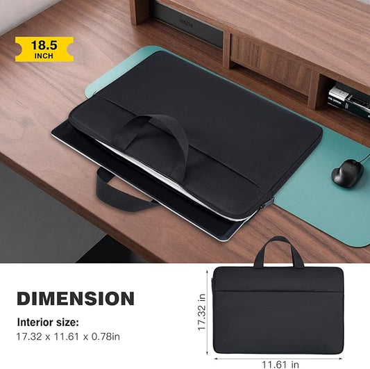 18.5 Inch Portable Monitor Case, Protective Carrying Sleeve for VisionOwl InnoView Upperizon Usparkle Ingnok iProda Motyeowe Cocopar HONGO, 18-18.5" Laptop Notebook Computer Bag, Black