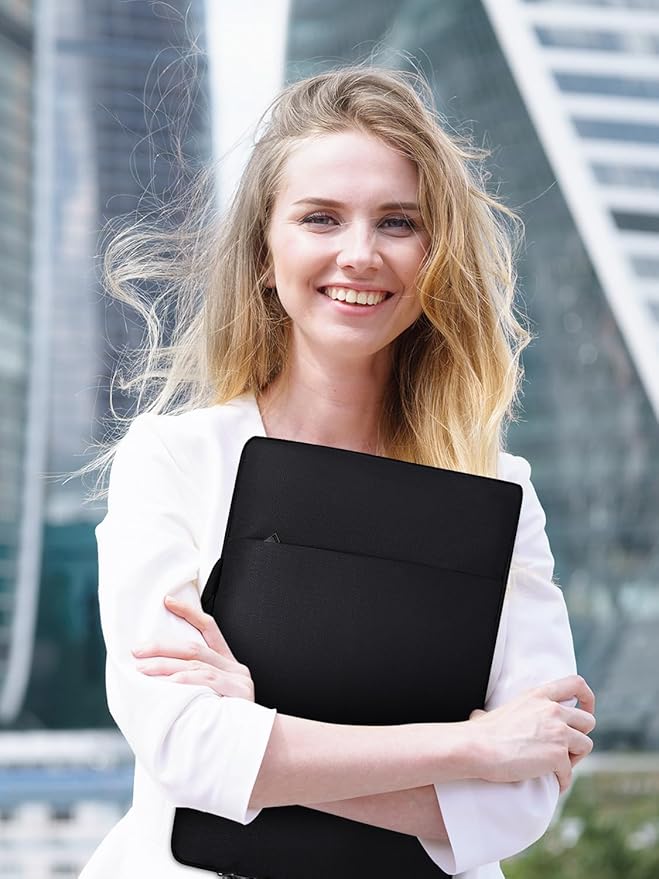 EVICIV Laptop Sleeve Case 19 inch, 360° Protective Handbags Portable Computer Cover Bag with Pocket Zipper for 17-19 inch Monitor Laptop HP Dell Lenovo Surface Notebook PC Books (Black)