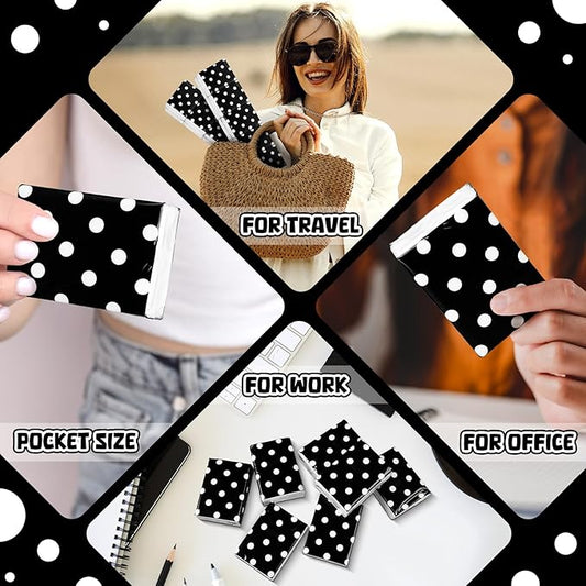 Therwen 100 Pack Pocket Tissues Travel Packs Bulk 1000 Sheet Mini Tissues Bulk 3 Ply Small Travel Size Paper Individual Pocket Size (Classic Polka Dots)
