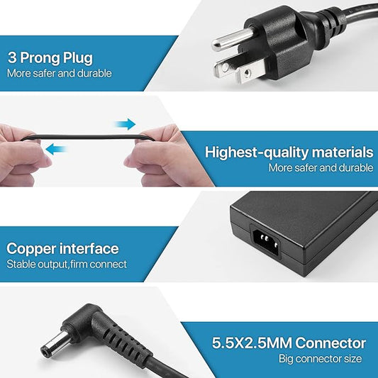 230W Charger Fit for Gigabyte Aero 14 15 16 17 Gigabyte Aorus 5 15 15G 15P 17 17G, A17-230P1A A12-230P1A AC Adapter Power Supply