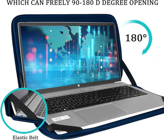 Laptop Sleeve Case 15.6 inch, Durable Shockproof Protective Computer Carrying Cover with Front Pocket, Briefcase Handbags Laptop Bag for 15.6 inch HP, Dell, Acer, Asus, Notebook, Blue