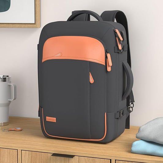 Carry on Travel Backpacks, Extra Large 40L Flight Approved Bag for Men & Women,Expandable Suitcase Backpack With 4 Packing Cubes,Water Resistant Luggage Daypack Business Weekender Bag,Black