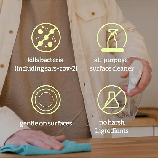 BRIOTECH Sanitizer Disinfectant Hypochlorous, Kill 99.99% of Viruses & Bacteria, Control Mold, Eliminate Odor, Gentle for Nursery & Play Rooms, Food Contact Surface Sanitizer, 1 Gallon Refill (2 Pack)