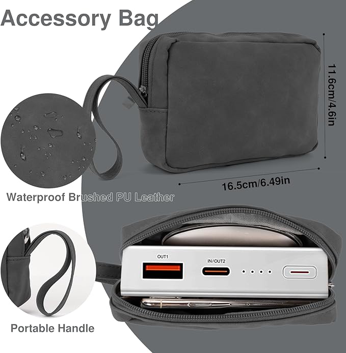 Allinside 13-14 Inch Laptop Sleeve Case for MacBook Pro 14" 2021-2024/MacBook Air 13" 2010-2017/MacBook Pro 13" 2010-2015, Waterproof PU Leather Sleeve Cover with Stand & Accessory Pouch, Black