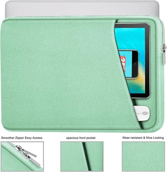 Askuko Laptop Case, Shockproof Protective Computer Sleeve Cover, Handbags Portable Laptop Bag for 15.6 inch HP Dell Asus Lenovo Notebook Computer with Front Pocket, Light Blue