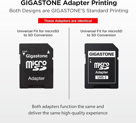 GIGASTONE 64GB Micro SD Card 2-Pack, A1 V30 4K Video Recording, Surveillance Security Cam Action Camera Drone Professional, 90MB/s Micro SDXC UHS-I U3 Class 10