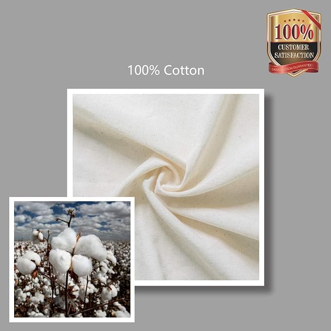 TOPDesign 12-Pack Economical 16"x15" Cotton Tote Bags, Lightweight Medium Reusable Grocery Shopping Cloth Bags, Suitable for DIY, Advertising, Promotion, Gift, Activity