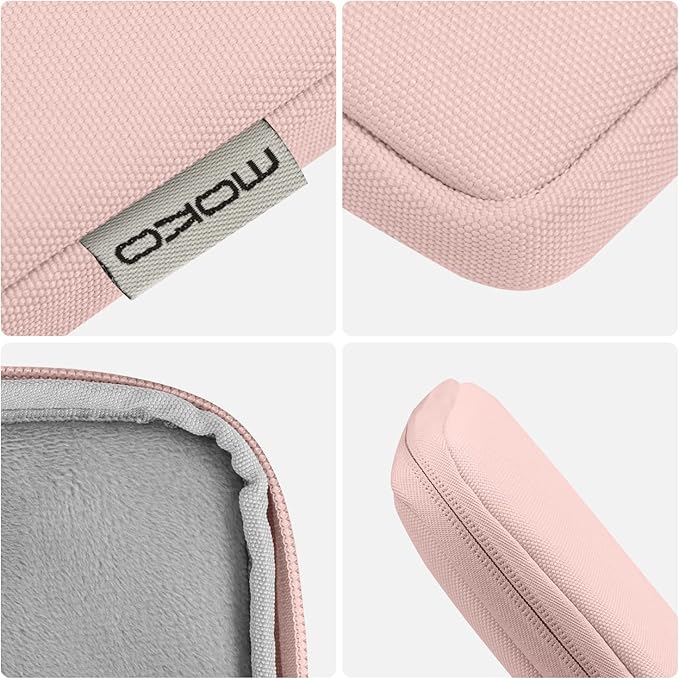 MoKo 9-11 Inch Tablet Sleeve Bag Carrying Case Fits iPad air 5 10.9" 2022,iPad Pro 11 M2 2022-2018,iPad 10th 10.9,iPad 9/8/7th Gen 10.2,iPad Air 4 10.9/Air 3 10.5,Tab S8/S9 11", Baby Pink