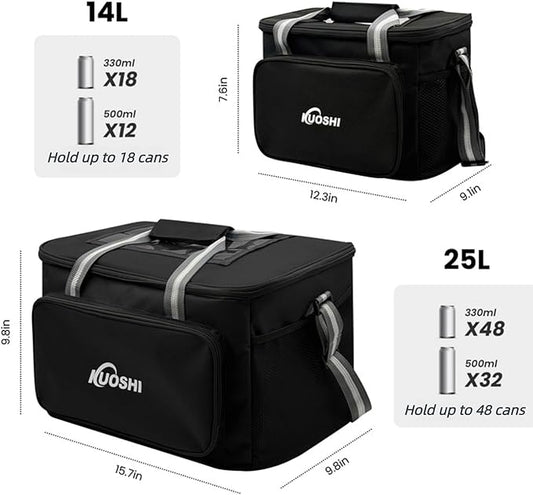 Insulated Lunch Bag for Men & Women-25L Leakproof Cooler Bag with Adjustable Strap, Large Reusable Lunch Box for Office, Beach, Picnic & Travel