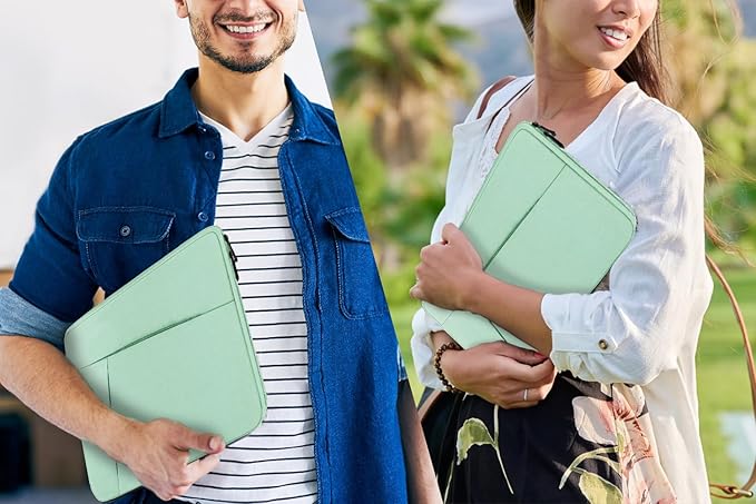 Laptop Case 15.6 inch, Shockproof Protective Computer Carrying Cover with Front Pocket, Briefcase Handbags Laptop Sleeve for 15.6 inch HP, Dell, Acer, Asus, Notebook, Light Blue