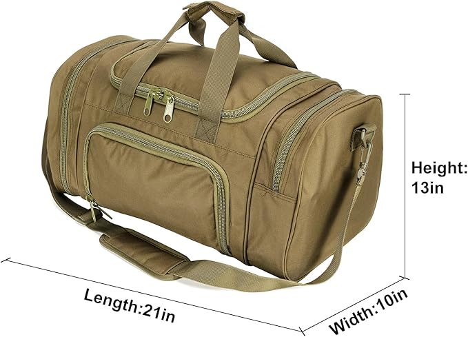 Gym Duffel Bag for Men Sports Duffel Bag with Shoe Compartment (GREEN-Model A)