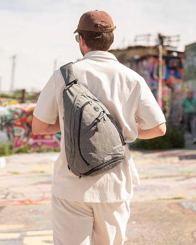 WATERFLY Sling Bag Crossbody Backpack: Over Shoulder Daypack Casual Cross Chest Side Pack