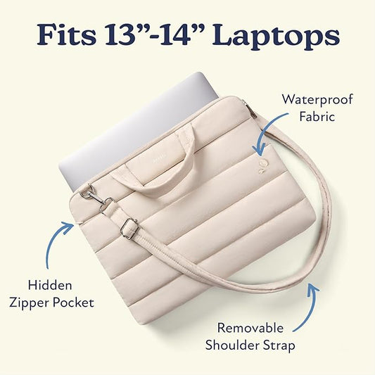 Vandel 13-14 inch Laptop Carrying Case Sleeve with Strap, Shoulder Bag with Handle, 14 in Laptop Bag for Women, MacBook Air 13 Inch Carrying Case, MacBook Pro 14 in HP Lap top Messenger Carrier