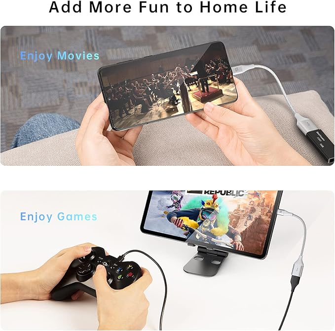 USB C to USB A Adapter - 10Gbps, Compatible with Galaxy S20/S10/S9, MacBook Pro, iPad Air 2020