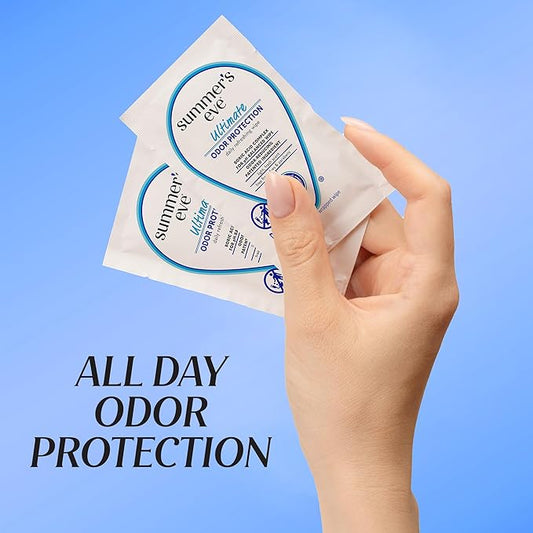 Summer's Eve Ultimate Odor Control Feminine Spray, 2 oz & Wipes with Boric Acid, 12 ct