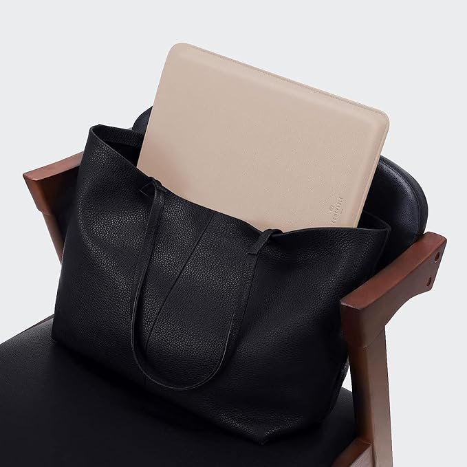 Comfyable Laptop Sleeve 15 Inch Precisely Compatible with MacBook Air 15" M4 2025 A3241 & M3 2024 A3114 & M2 2023 A2941, Faux Leather Cover Case, Sand