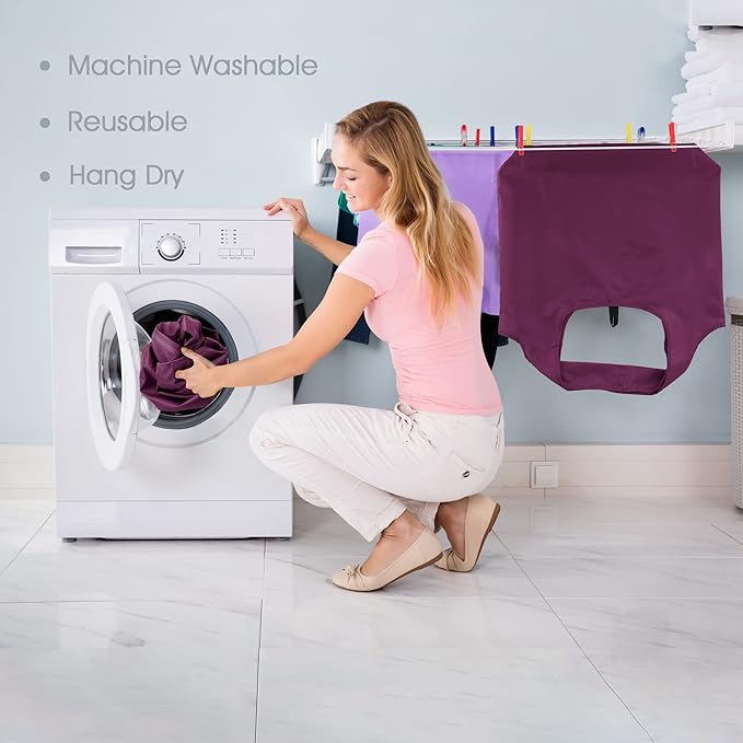 BeeGreen Burgundy Reusable Shopping Bags for Groceries 10 Pack DIY Reusable Grocery Bags Washable 50LBS folding with Zipper Carry Pouch Tote Gift Bags Durable Polyester