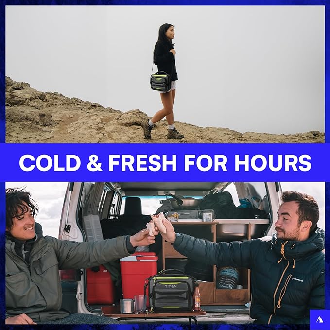 Arctic Zone Titan Deep Freeze Fridge Expandable Insulated Horizontal Lunch Pack, Grey