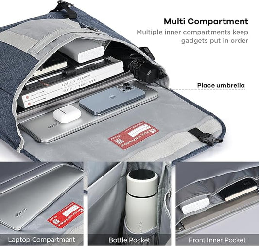 OIWAS Messenger Bag for Men, 15.6 Inch Laptop Crossbody Bags Women Casual Satchel Shoulder Bag College Travel Office Briefcase