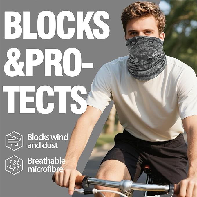 Neck Gaiters for Men Women Cooling Face Cover Sun Protection Face Mask Summer Bandana Balaclava