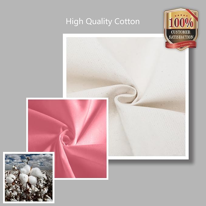 TOPDesign 1-Pack Canvas Tote Bag with an External Pocket, Reusable Grocery Shopping Bag, Top Zipper Closure, Daily Essentials (Rose Pink/Natural)