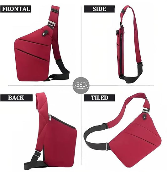 Crossbody Travel Bags for Women, New Theft Proof Safe Slim Sling Travel Purses, Personal Flex Shoulder Bag for Men Women